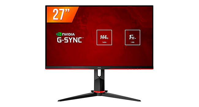 foto de um monitor gamer AOC Hero de 27 polegadas