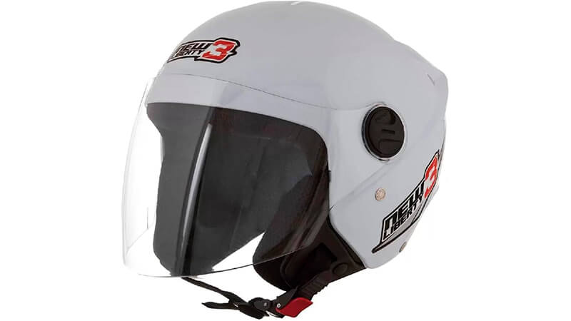 foto de um capacete de moto EBF Thunder O sem quexeira na cor branca