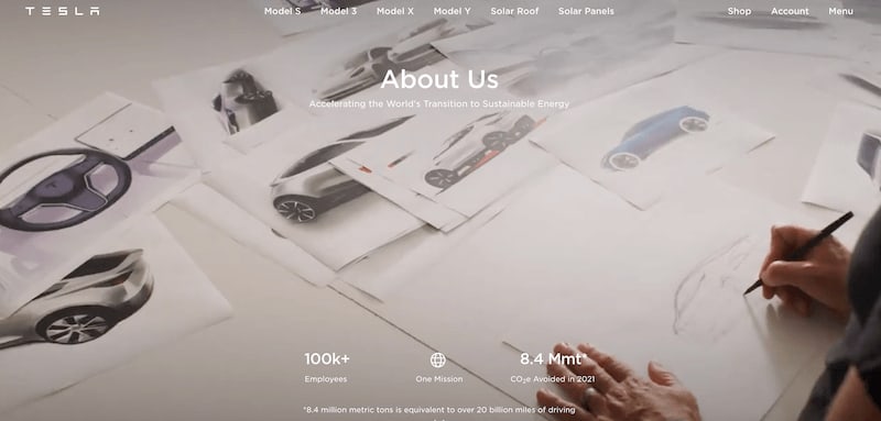 Tesla website