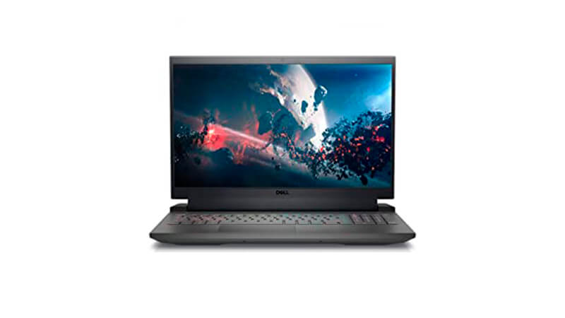 foto de um notebook Dell G15 i1200 na cor cinza