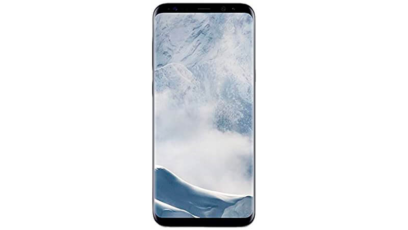 imagem da parte frontal de um smartphone Galaxy 8+