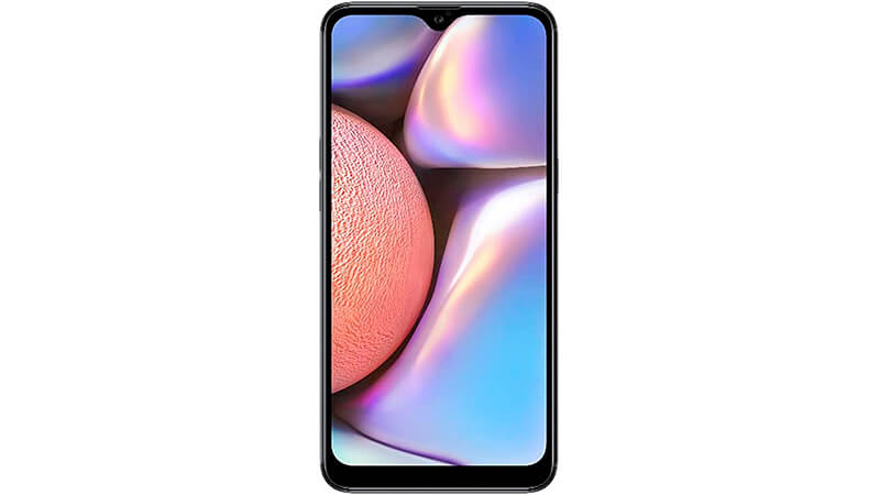 imagem que mostra a parte frontal de um Samsung Galaxy A10s