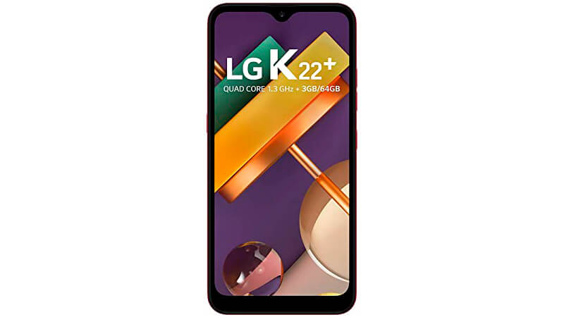 imagem de um celular LG K22+