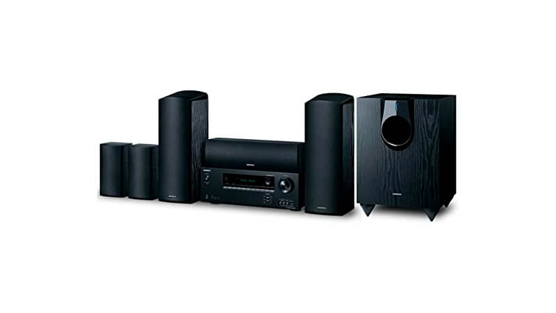 imagem de um home theater Onkyo HT-S5190 com 6 peças