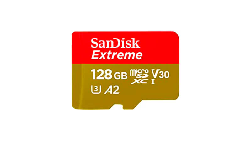 imagem de um cartão de memória de 128GB da SanDisk