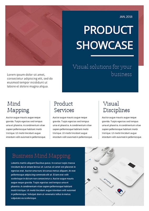 Product showcase newsletter