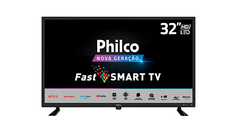 imagem de uma smart tv 32 polegadas da Philco