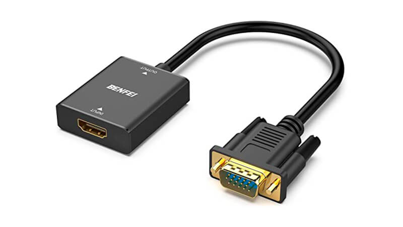 imagem de um adaptador VGA para HDMI da Benfei