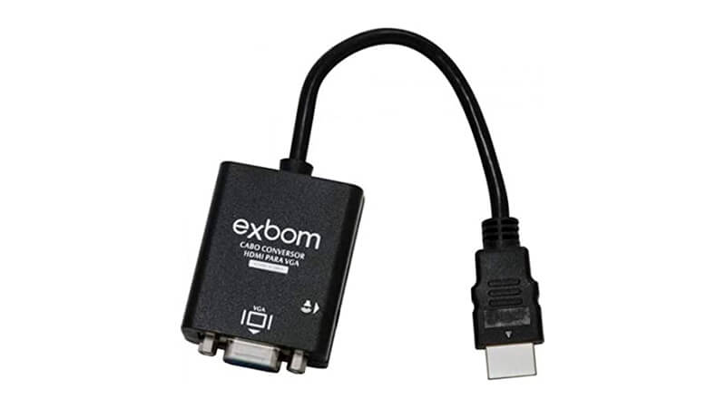 imagem de um adaptador HDMI para VGA da Exbom