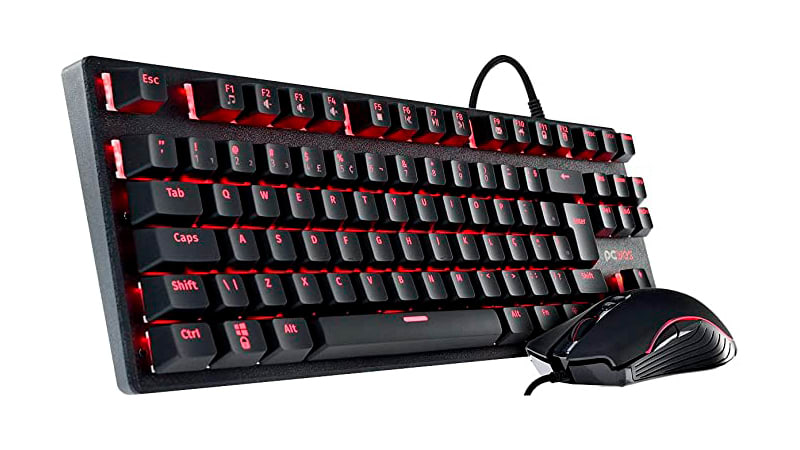 imagem de um kit gamer com mouse e teclado da PCYes