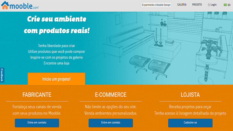 Captura do site Mooble