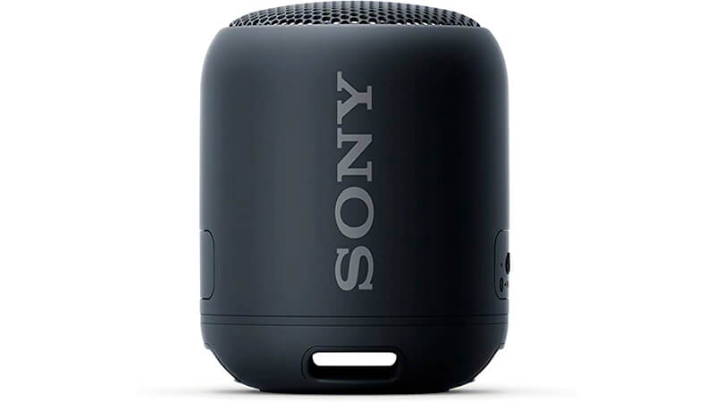 imagem de um mini speaker Sony SRS-XB12 na cor preta