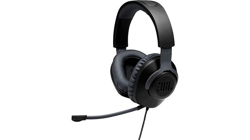 imagem que mostra o headset Quantum 100 da JBL de lado