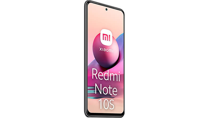 imagem que mostra um smartphone Xiaomi Redmi Note 10S de frente