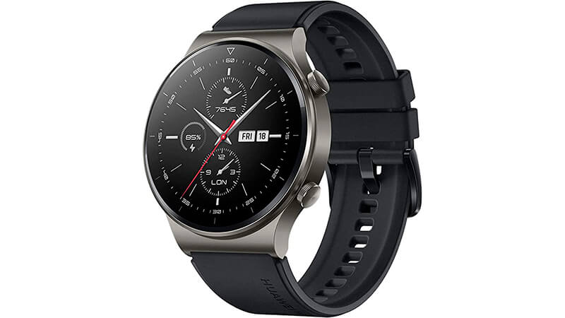 imagem de um Huawei Watch GT2 Pro na cor preta