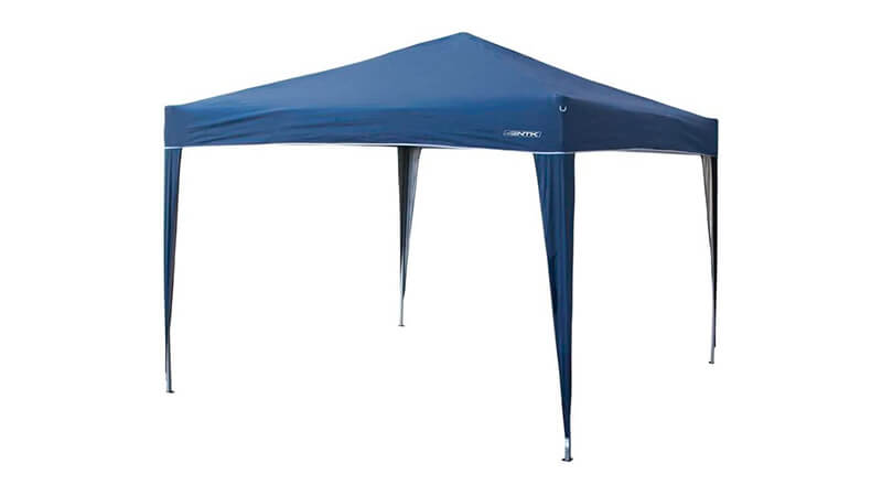 imagem que mostra um gazebo Nautika Trixx na cor azul totalmente aberto