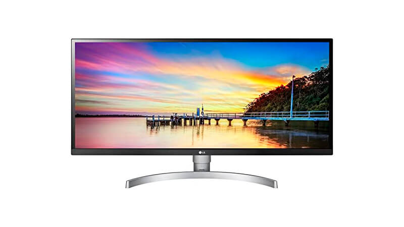 imagem de um monitor ultra wide LG de 34 polegadas