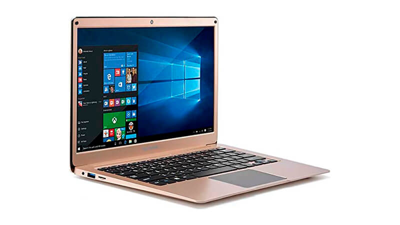 imagem de um notebook Multilaser Legacy Air na cor rose gold