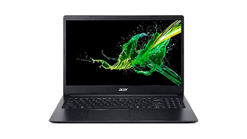 imagem de um notebook Acer na cor preta