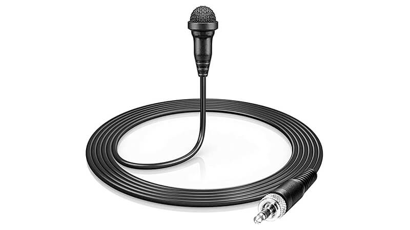 imagem de um mini microfone de lapela ME 2-II da Sennheiser com conector p2