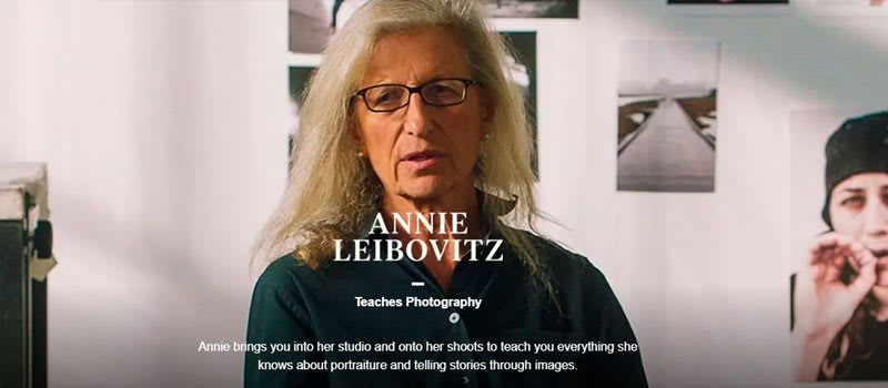 Foto da Annie Leibovitz, que ministra o curso