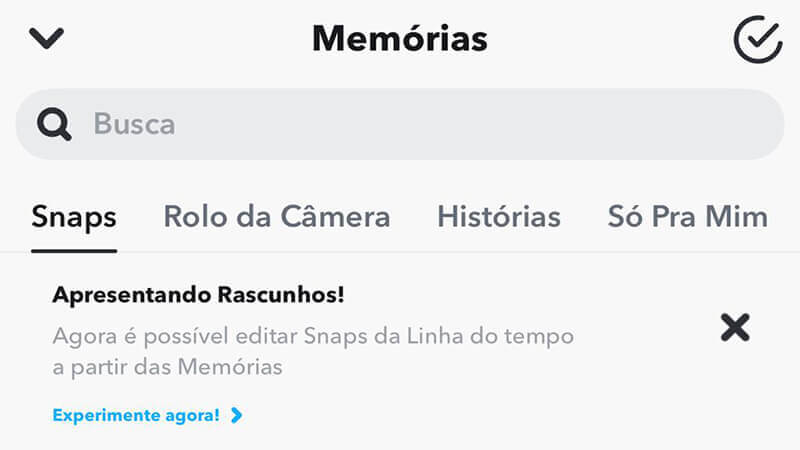 Captura de tela do Snapchat