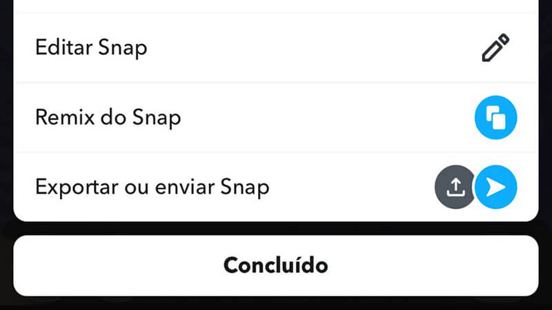 Captura de tela do Snapchat