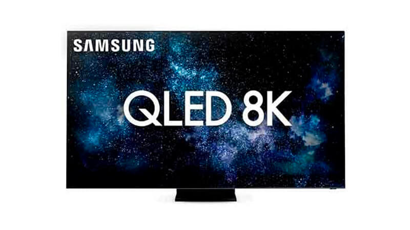 foto de uma televisão de 75 polegadas de QLED da Samsung