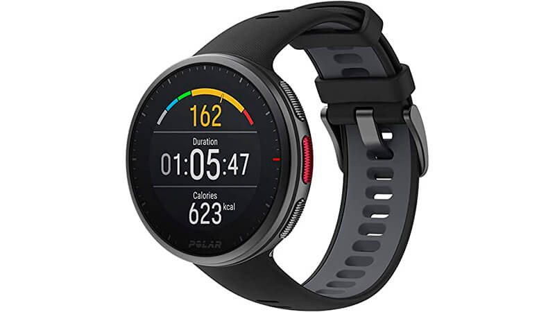 imagem de um smartwatch Polar Vantage V2 na cor preta