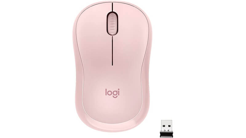 imagem de um mouse Logitech M220 Silent na cor rosa