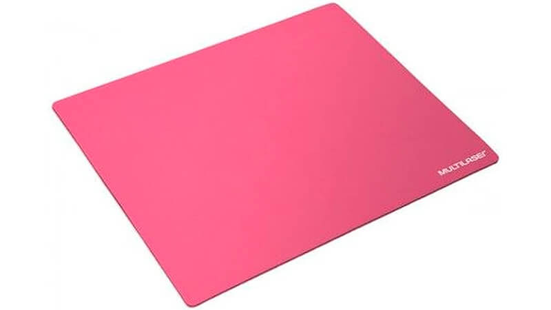 imagem de um mouse pad Multilaser na cor rosa