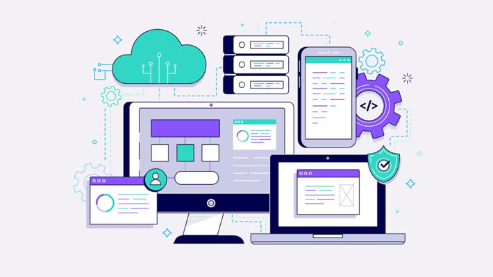 Ilustración de api de diseño plano dibujada en la computadora