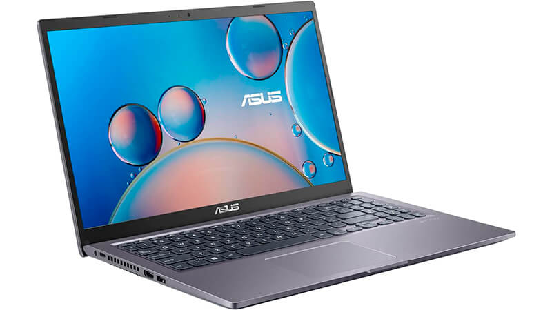 foto do notebook Asus E410MA na cor azul grafite