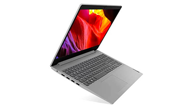 foto de um notebook Lenovo Ultrafino IdeaPad 3i na cor prateada