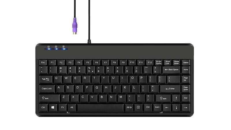 imagem de um mini teclado Perixx 409P na cor preta