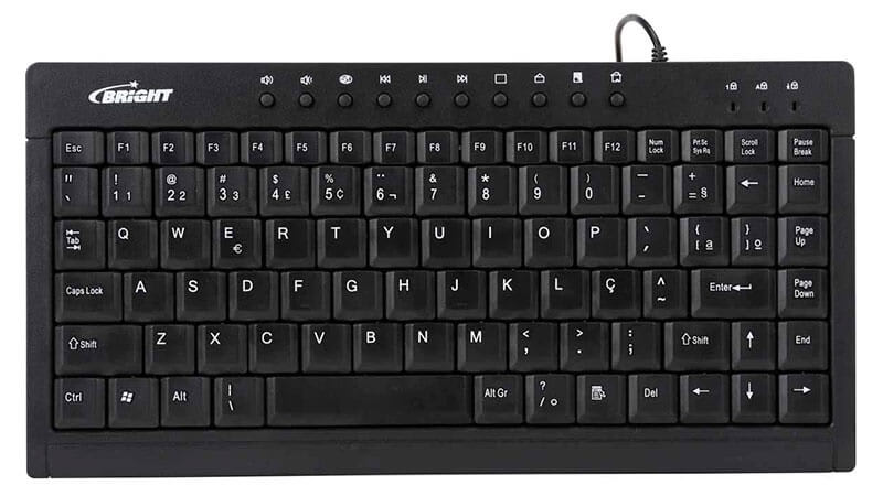 imagem de um mini teclado Bright na cor preta