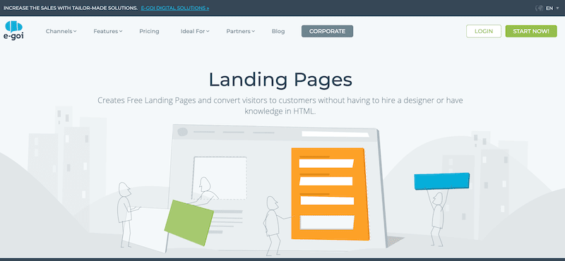 E-goi landing page builder