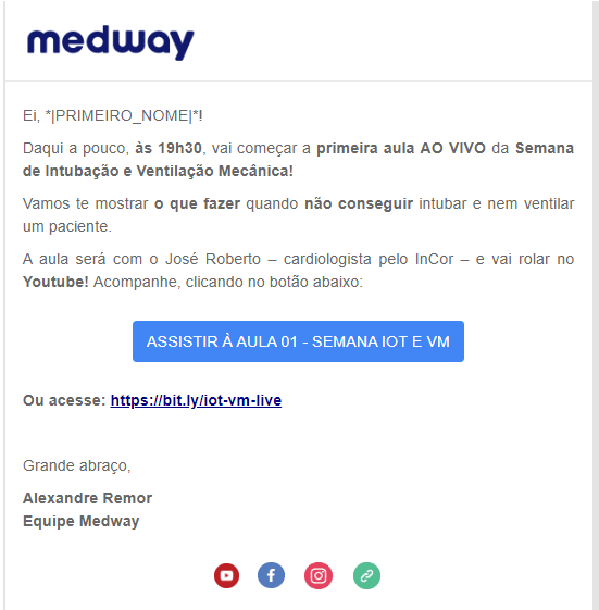 exemplo de email marketing medway