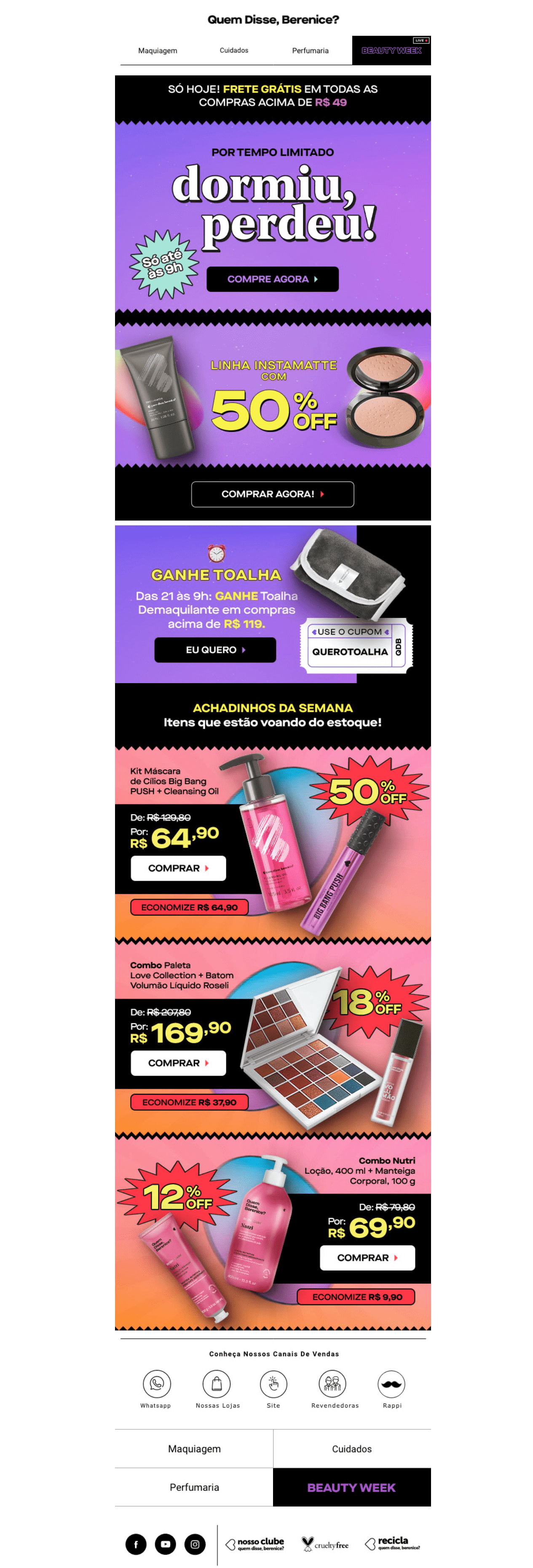 email marketing exemplos quem disse berenice