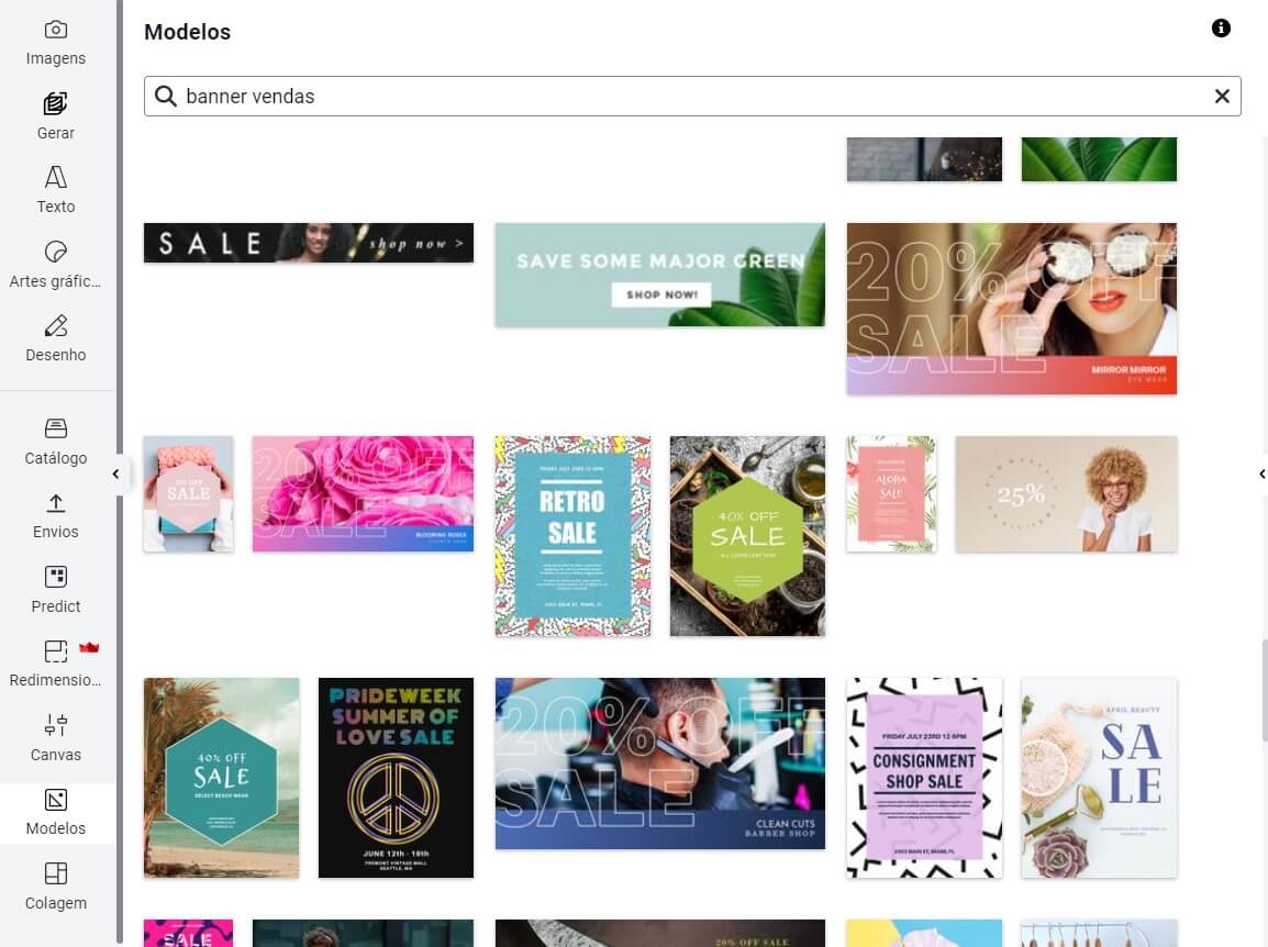 Print Screen do Shutterstock: Creative Flow para criar banner