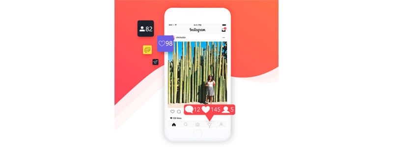 celular mostrando engajamento e números em um post do instagram subindo devido ao uso da ferramenta para ganhar seguidores socialgram