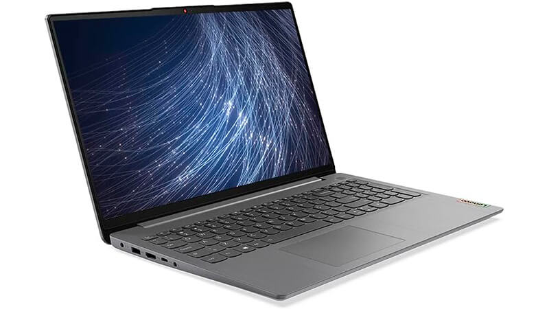 imagem de um notebook Lenovo Ultrafino na cor cinza