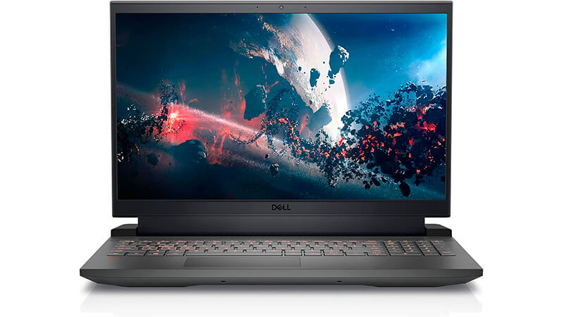 foto da parte frontal e traseira do notebook gamer Dell G15 M40P