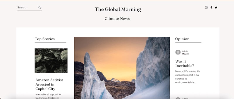 News blog template