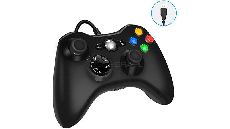 imagem de um controle para PC com design do controle original do Xbox 360