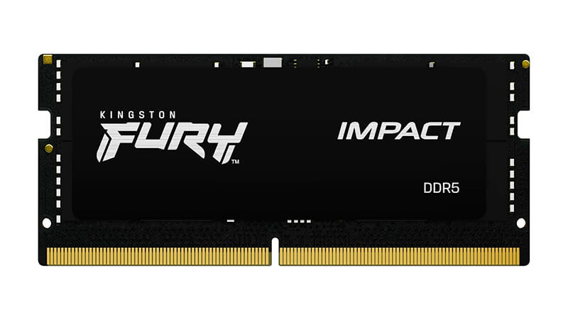 imagem de um pente de memória RAM de 8GB Kingston Fury Impact para notebook