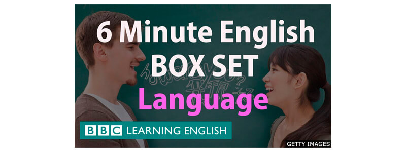 captura de tela do video do curso de ingles online gratuito da bbc learning english com o título 6 minute english box set language