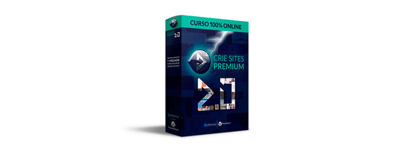 caixa com o texto crie sites premium 2.0