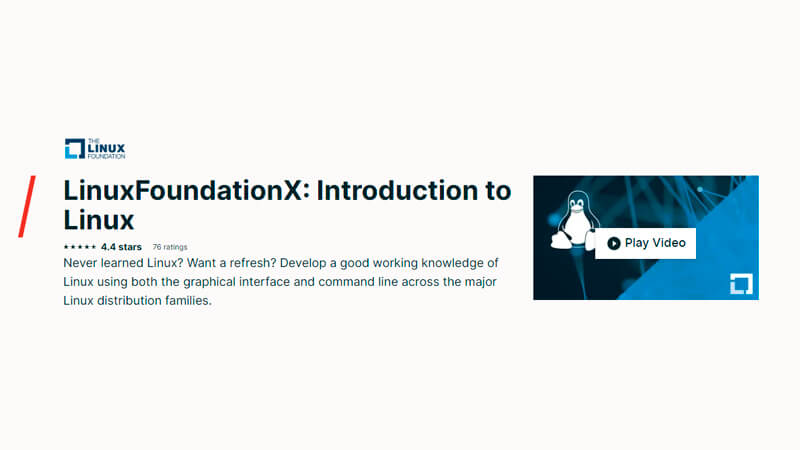 Descrição do curso de introdução ao Linux da The Linux FoundationX