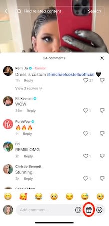 TikTok comment section